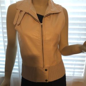 Leather BCBG vest